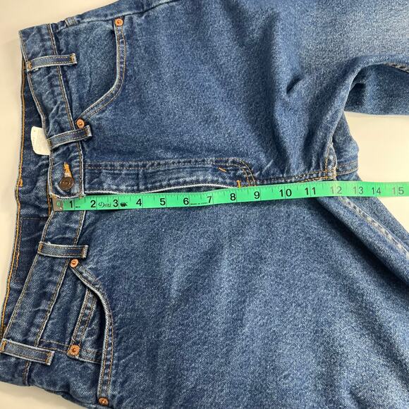Levi’s Vintage Jeans 505 Mens 34x30 “33x29.5” Straight Leg Orange‎ Tab 90s Blue - Picture 11 of 14